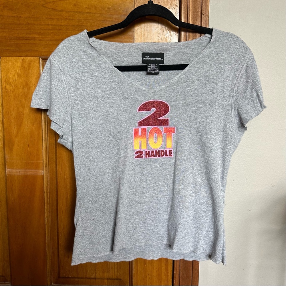 2 Hot 2 Handle Vintage Y2K Baby Tee